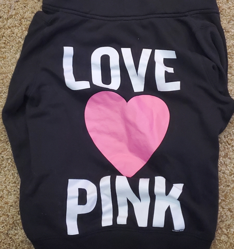 Women's pink zip up sweater